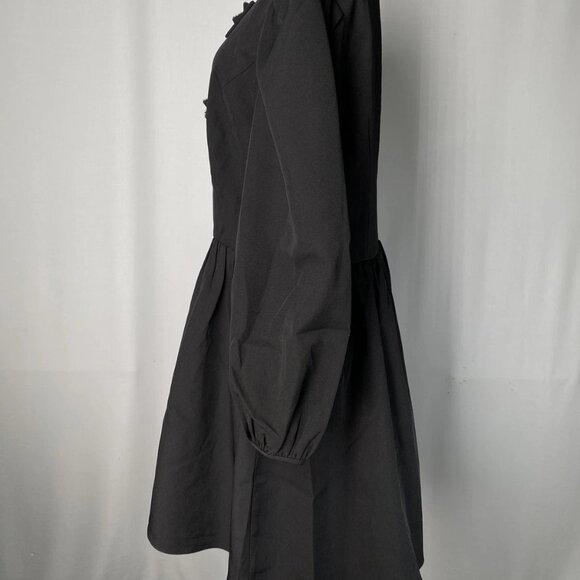 NEW HYACINTH HOUSE Blair Mini Dress Black Size XL Embellished Bow Long Sleeve - Picture 9 of 11